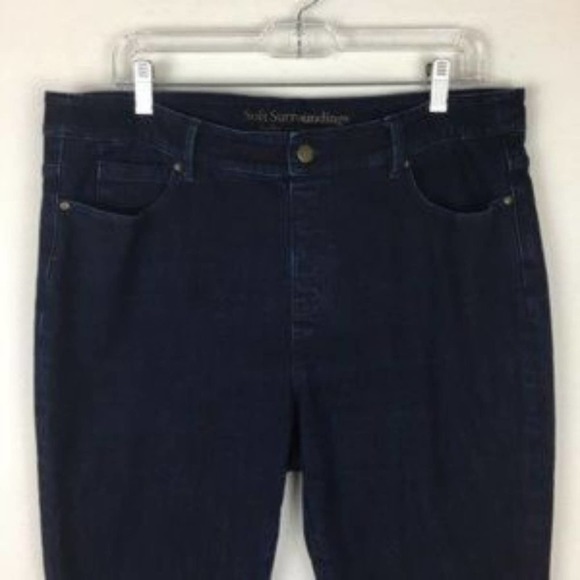 Soft Surroundings Pull on Denim Skinny Jean Large - Picture 2 of 8